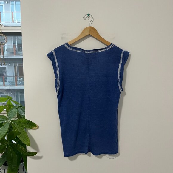 Pel & Gela Blue V Neck Tank Size Small - Picture 5 of 5